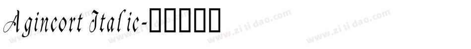 Agincort Italic字体转换